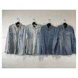 Menï¿½s LS Button-down Jean Shirts EB & More