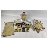 WWII Haversack, Mess Can, Canteen, belts, and More