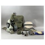 Vtg U.S. Military M9A1 Field Mask Kit & More