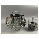 MCM Kimiko Highball Glass & Coaster Set & Caddy