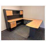 Commercial Office Workstation, U Shape w/ Hutch