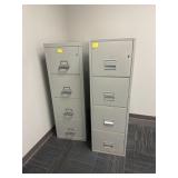 Pair of Heavy Duty Fire Resistant File Cabinets