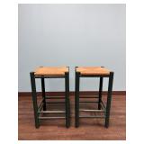 Country Farmhouse Style Stool Pair
