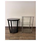 Modern Glass Accent Table & Shelf Table