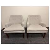 E & E Co LTD Modern Armchair Pair in Grey