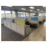 Large Lot (7) of Modular Office Cubicles
