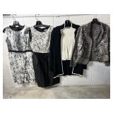 2 Dresses, Top and Sweater and Jacket