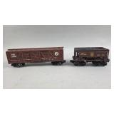 PRR Wooden Stock Car and K-Line DMIR Coal Car