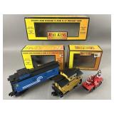 Rail King 3 O-27 Two Cabooses  & Christmas Cars