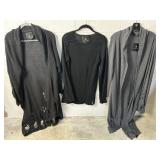 3 Ron Thomson Sweaters - 2 Longline Cardigans