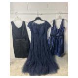 3 Formal Dresses - Black, Blue and Navy Blue