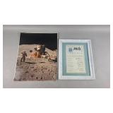 NASA Photo, and Signed Commemorative Stamps