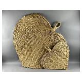 Large & Small Hand-woven Palm Leaf Fan Wall Decor