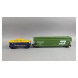 Lionel Virginan and Burlington Northern Train Cars