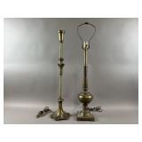 Pair of Vintage Mid-Century Brass Table Lamps