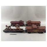 Lionel Cabooses & Flat Car With Propellers
