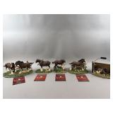 Vintage Budweiser Clydesdale Ceramic Figurines