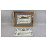 Lima & New York Central Share Stock Certificates