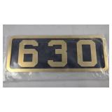 Southern Railway 630 Locomotive Number Plate