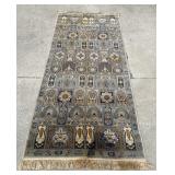 Vintage Panel Peacock Area Rug