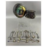 Two Sterling Spoons, Singer Sewing & More Spoons