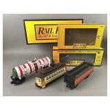 Rail King O-27 Tender, Trolley & Christmas Cars
