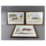 Vtg Framed Carlo Biscaretti Di Ruffia Car Prints