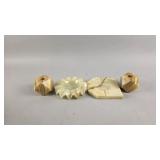 Banded Onyx Ash Trays, and Candle Holders