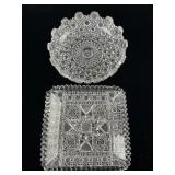 American Brilliant Period Two Crystal Dishes