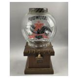 Vintage Budweiser Glass Globe Candy Dispenser