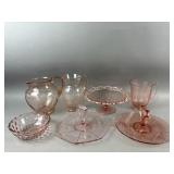 Vtg Pink Depression Glass