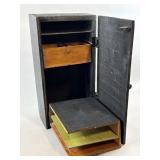Vintage Wooden Portable Folding Filing Cabinet