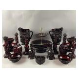 Lot of Vtg Avon Cape Cod Collection Ruby Red Glass