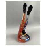 Vintage Murano Clown Glass Figurine 'Legs Up'