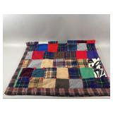 Vtg Handmade Patchwork Quilt