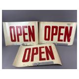 Vtg Open Signs