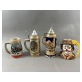Vintage Beer Steins - Budweiser & More