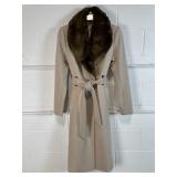 NWT Womenï¿½s Worthington Beige Belted Overcoat