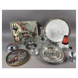 Vtg Rye Decanter, Porcelain Plate, & More