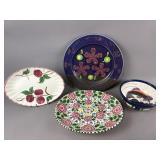 Vtg Handpainted Plates & More