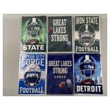 Collection of Football Themed Metal Signs