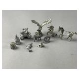 Pewter Minature Figurines Lot