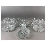 Vtg Glass Decanter, Plates, Goblets & More