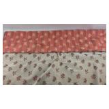 Floral Cream and Red Upholstery Fabric