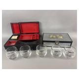 Vtg Menï¿½s Organizer, Keepsake Box, & More