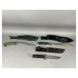 3 Vtg U.S. Military -Style Combat/Survival Knives