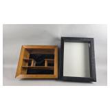 Wooden Curio Display and Shadow Box