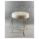 MCM Brass Vanity Chair By George Koch & Sons