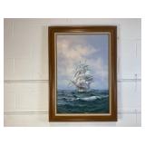 Signed W. Sopia Nautical Painting