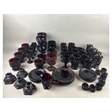 Avon Cape Cod Ruby Red Glass Assortment